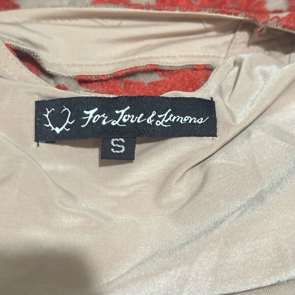 For Love & Lemons San Marcos Coquette fFloral Lace Mini Dress in Red Orange Sz S - Picture 12 of 16